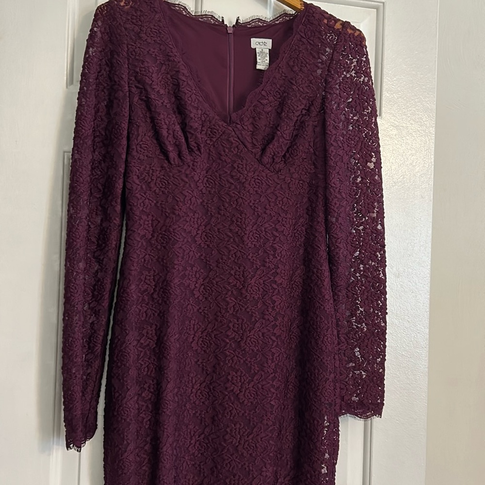 Cache lace fitted dress